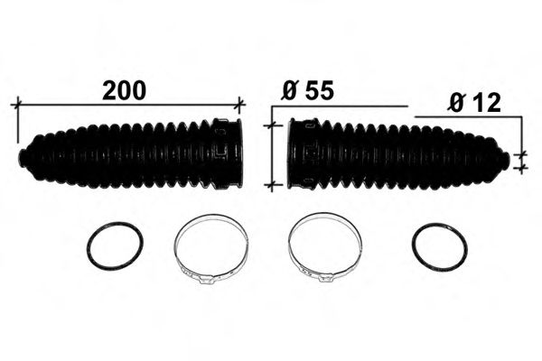 OCAP 0902356 Комплект пылника, рулевое управление для ABARTH GRANDE PUNTO (Абартх Гранде пунто) OCAP 0902356 Комплект пылника, рулевое управление для ABARTH GRANDE PUNTO (Абартх Гранде пунто)