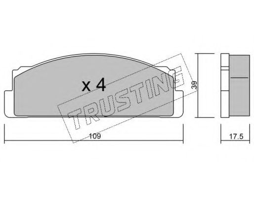 TRUSTING 001.0 Тормозные колодки для FIAT SUPERBRAVO (Фиат Супербраvо) TRUSTING 001.0 Тормозные колодки для FIAT SUPERBRAVO (Фиат Супербраvо)
