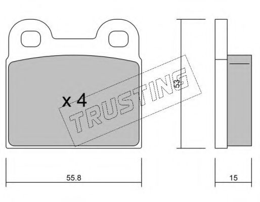 TRUSTING 002.1 Тормозные колодки для OPEL OLYMPIA A (Опель Олъмпиа а) TRUSTING 002.1 Тормозные колодки для OPEL OLYMPIA A (Опель Олъмпиа а)