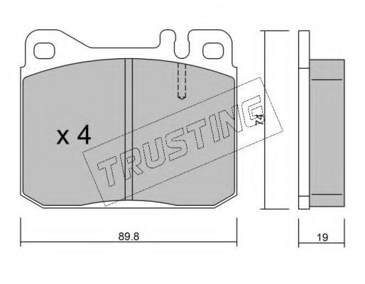 TRUSTING 013.2 Тормозные колодки для VOLKSWAGEN LT 28-50 (Фольксваген Лт 28-50) TRUSTING 013.2 Тормозные колодки для VOLKSWAGEN LT 28-50 (Фольксваген Лт 28-50)