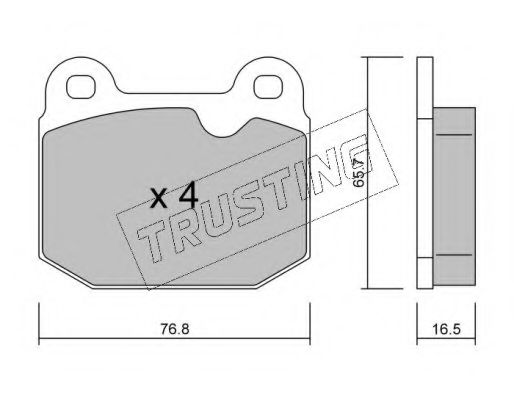 TRUSTING 015.1 Тормозные колодки для OPEL ASCONA B (Опель Асcона б) TRUSTING 015.1 Тормозные колодки для OPEL ASCONA B (Опель Асcона б)