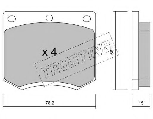 TRUSTING 025.0 Тормозные колодки для FORD GRANADA (Форд Гранада) TRUSTING 025.0 Тормозные колодки для FORD GRANADA (Форд Гранада)