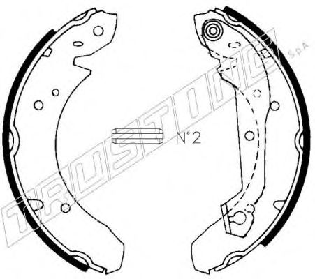 TRUSTING 040.113 Тормозные колодоки 