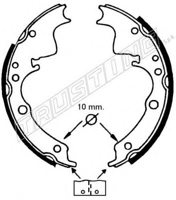 TRUSTING 040.118 Тормозные колодоки 