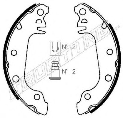 TRUSTING 040.120 Тормозные колодоки для FORD FIESTA (Форд Фиэста) TRUSTING 040.120 Тормозные колодоки для FORD FIESTA (Форд Фиэста)