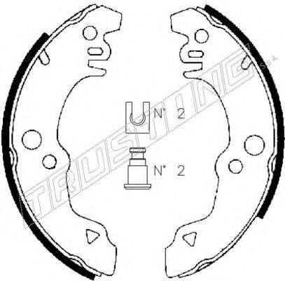 TRUSTING 040.121 Тормозные колодоки 