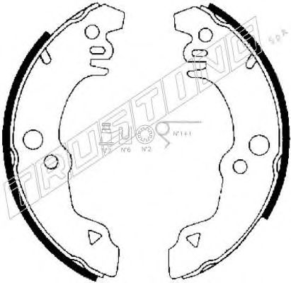 TRUSTING 040.121K Тормозные колодоки 