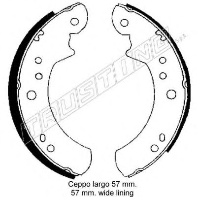 TRUSTING 040.127 Тормозные колодоки 