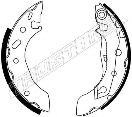 TRUSTING 040.141 Тормозные колодоки 