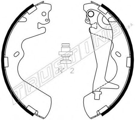 TRUSTING 046.208 Тормозные колодоки 
