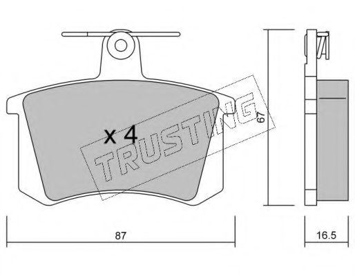 TRUSTING 050.0 Тормозные колодки для AUDI 90 (Ауди 90) TRUSTING 050.0 Тормозные колодки для AUDI 90 (Ауди 90)