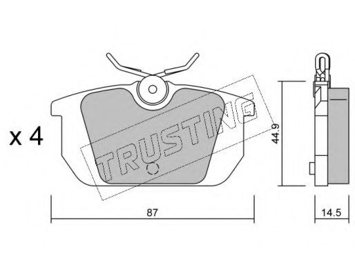 TRUSTING 066.0 Тормозные колодки для FIAT TEMPRA (Фиат Тэмпра) TRUSTING 066.0 Тормозные колодки для FIAT TEMPRA (Фиат Тэмпра)