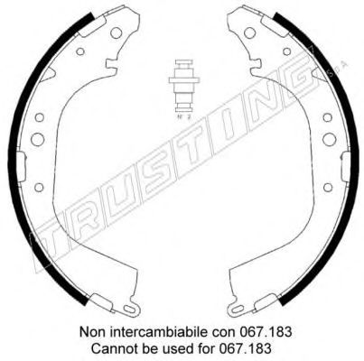 TRUSTING 067.186 Тормозные колодоки 