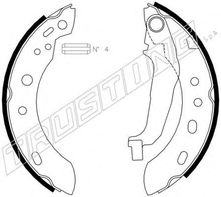 TRUSTING 067.189 Тормозные колодоки 