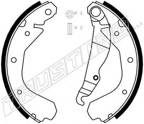 TRUSTING 073.164 Тормозные колодоки 