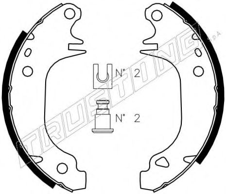 TRUSTING 079.180 Тормозные колодоки для PEUGEOT 205 II (Пежо 205 2) TRUSTING 079.180 Тормозные колодоки для PEUGEOT 205 II (Пежо 205 2)