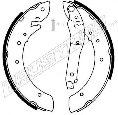 TRUSTING 079.184 Тормозные колодоки 