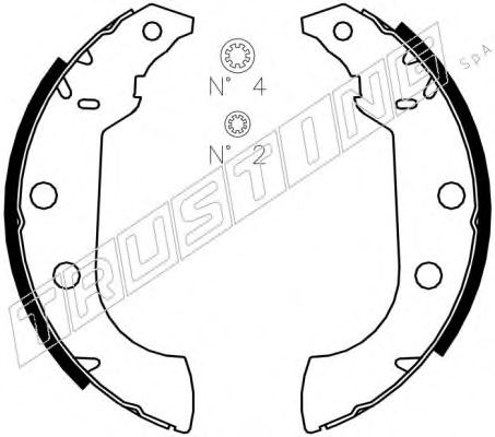 TRUSTING 079.186 Тормозные колодоки 