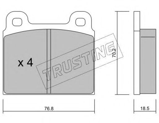 TRUSTING 080.0 Тормозные колодки для VOLKSWAGEN T3 CARAVELLE (Фольксваген Т3 cараvэллэ) TRUSTING 080.0 Тормозные колодки для VOLKSWAGEN T3 CARAVELLE (Фольксваген Т3 cараvэллэ)