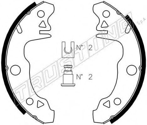 TRUSTING 088.202 Тормозные колодоки 