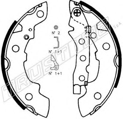 TRUSTING 088.209K Тормозные колодоки 