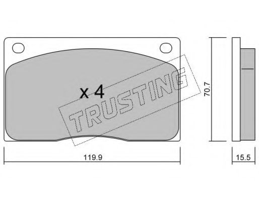 TRUSTING 091.0 Тормозные колодки для DAIMLER (Даймлер) TRUSTING 091.0 Тормозные колодки для DAIMLER (Даймлер)