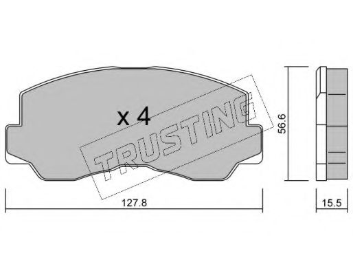 TRUSTING 114.0 Тормозные колодки для MITSUBISHI GALANT (Митсубиши/митсубиси Галант) TRUSTING 114.0 Тормозные колодки для MITSUBISHI GALANT (Митсубиши/митсубиси Галант)