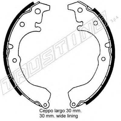 TRUSTING 115.275 Тормозные колодоки 