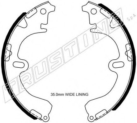 TRUSTING 115.290 Тормозные колодоки 