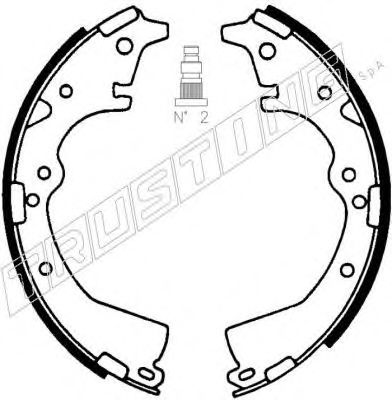 TRUSTING 115.296 Тормозные колодоки 