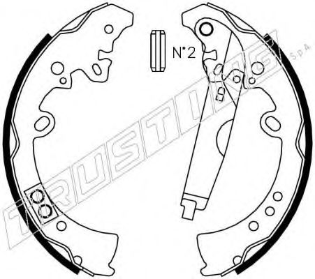 TRUSTING 115.317 Тормозные колодоки 