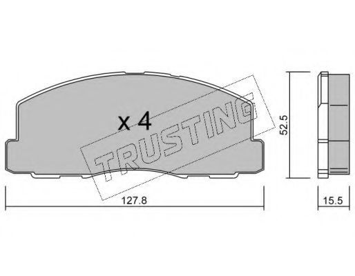 TRUSTING 116.0 Тормозные колодки для MITSUBISHI ETERNA IV (Митсубиши/митсубиси Этэрна иv) TRUSTING 116.0 Тормозные колодки для MITSUBISHI ETERNA IV (Митсубиши/митсубиси Этэрна иv)
