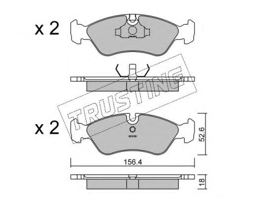 TRUSTING 119.0 Тормозные колодки для DAEWOO (Дэу) TRUSTING 119.0 Тормозные колодки для DAEWOO (Дэу)