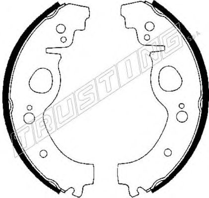 TRUSTING 122.001 Тормозные колодоки 