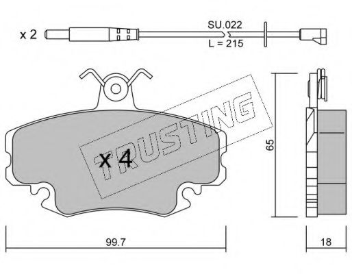 TRUSTING 122.0W Тормозные колодки для RENAULT ENCORE (Рено Энcорэ) TRUSTING 122.0W Тормозные колодки для RENAULT ENCORE (Рено Энcорэ)
