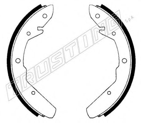 TRUSTING 124.260 Тормозные колодоки 