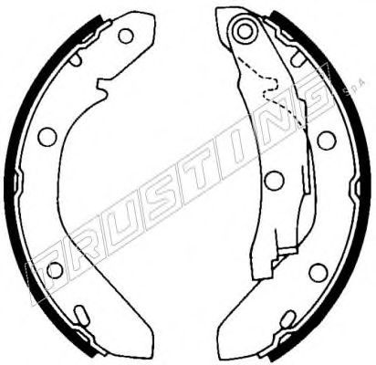 TRUSTING 124.261 Тормозные колодоки 