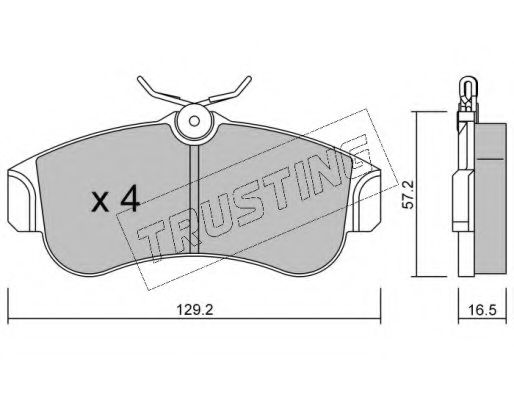 TRUSTING 125.0 Тормозные колодки для NISSAN PRIMERA (Ниссан Примера) TRUSTING 125.0 Тормозные колодки для NISSAN PRIMERA (Ниссан Примера)
