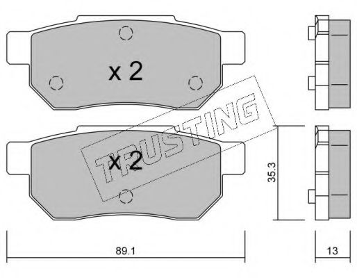 TRUSTING 173.0 Тормозные колодки для HONDA PRELUDE III (Хонда Прэлудэ 3) TRUSTING 173.0 Тормозные колодки для HONDA PRELUDE III (Хонда Прэлудэ 3)