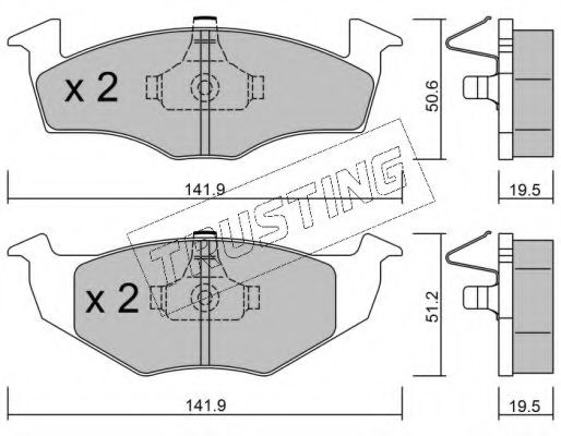 TRUSTING 215.1 Тормозные колодки для SEAT TOLEDO (Сеат Толэдо) TRUSTING 215.1 Тормозные колодки для SEAT TOLEDO (Сеат Толэдо)