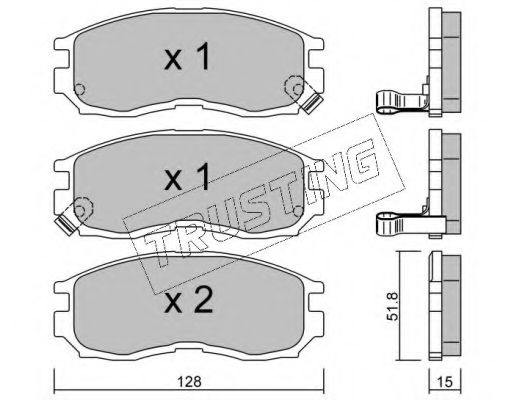 TRUSTING 233.0 Тормозные колодки для MITSUBISHI ETERNA IV (Митсубиши/митсубиси Этэрна иv) TRUSTING 233.0 Тормозные колодки для MITSUBISHI ETERNA IV (Митсубиши/митсубиси Этэрна иv)
