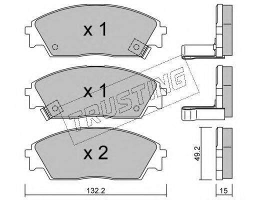 TRUSTING 245.1 Тормозные колодки для HONDA PRELUDE III (Хонда Прэлудэ 3) TRUSTING 245.1 Тормозные колодки для HONDA PRELUDE III (Хонда Прэлудэ 3)