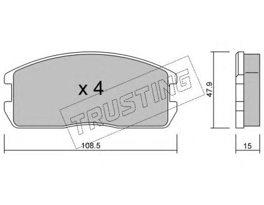 TRUSTING 247.0 Тормозные колодки для MITSUBISHI COLT II (Митсубиши/митсубиси Cолт 2) TRUSTING 247.0 Тормозные колодки для MITSUBISHI COLT II (Митсубиши/митсубиси Cолт 2)