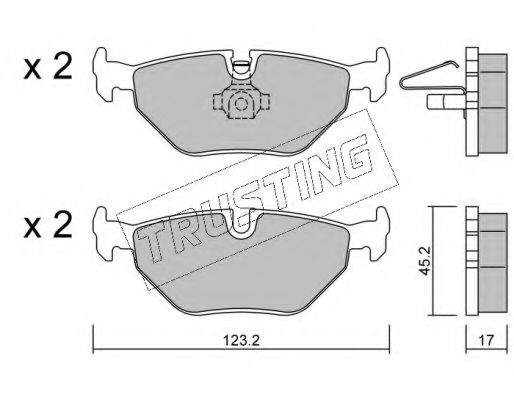 TRUSTING 270.0 Тормозные колодки для BMW (Бмв) TRUSTING 270.0 Тормозные колодки для BMW (Бмв)