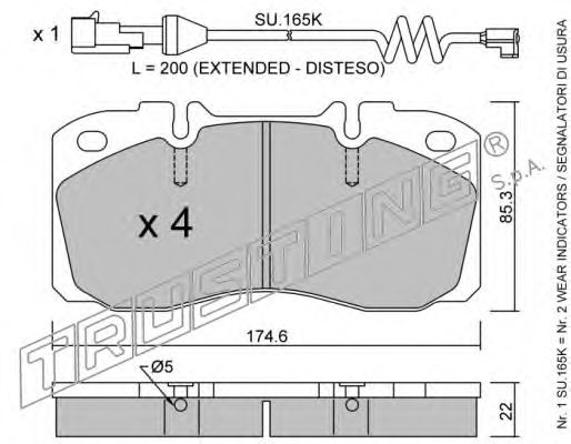 TRUSTING 277.3W Тормозные колодки для IVECO EUROFIRE (Ивеко Эурофирэ) TRUSTING 277.3W Тормозные колодки для IVECO EUROFIRE (Ивеко Эурофирэ)