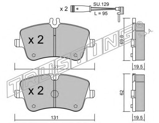 TRUSTING 351.0W Тормозные колодки для MERCEDES-BENZ C-CLASS SCOUPE (Мэрcэдэс-бэнз С класс сcоупэ) TRUSTING 351.0W Тормозные колодки для MERCEDES-BENZ C-CLASS SCOUPE (Мэрcэдэс-бэнз С класс сcоупэ)