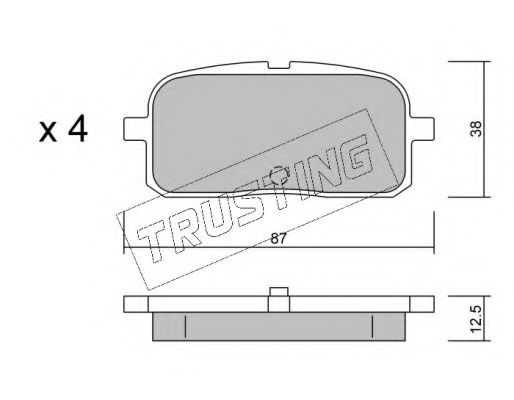TRUSTING 461.0 Тормозные колодки для TOYOTA PASEO (Тойота/тоета Пасэо) TRUSTING 461.0 Тормозные колодки для TOYOTA PASEO (Тойота/тоета Пасэо)