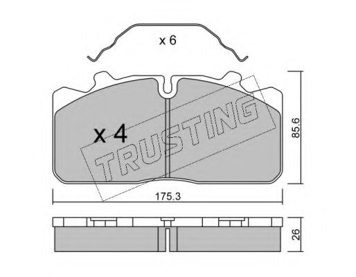 TRUSTING 598.0 Тормозные колодки для RENAULT TRUCKS MIDLUM (Рено трак Мидлум) TRUSTING 598.0 Тормозные колодки для RENAULT TRUCKS MIDLUM (Рено трак Мидлум)