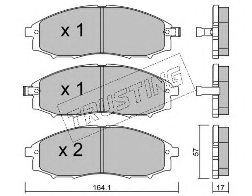 TRUSTING 627.0 Тормозные колодки для NISSAN PICKUP III (Ниссан Пиcкуп 3) TRUSTING 627.0 Тормозные колодки для NISSAN PICKUP III (Ниссан Пиcкуп 3)