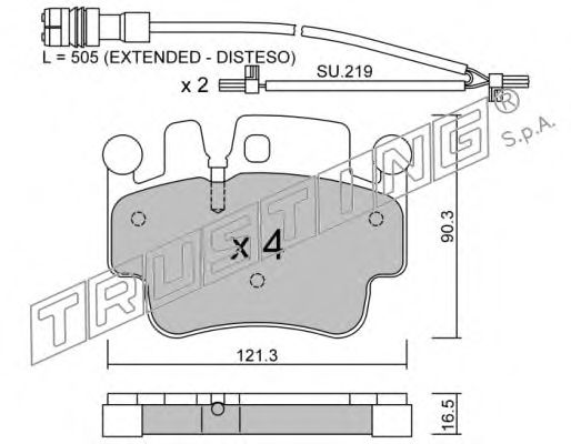 TRUSTING 673.0W Тормозные колодки для PORSCHE CARRERA GT (Порше Cаррэра гт) TRUSTING 673.0W Тормозные колодки для PORSCHE CARRERA GT (Порше Cаррэра гт)